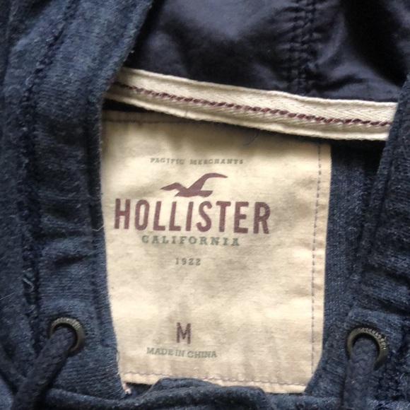 Navy blue longer hoodie - Picture 3 of 3